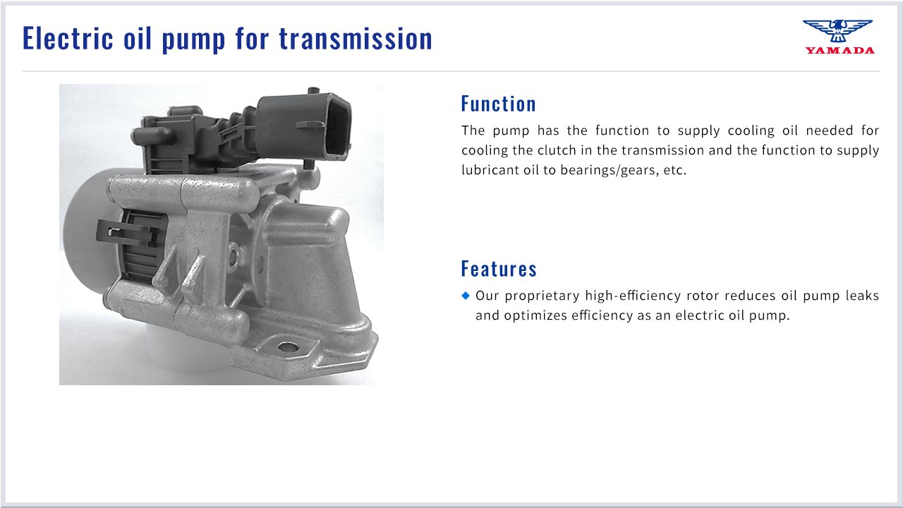 Electric oil pump for transmission