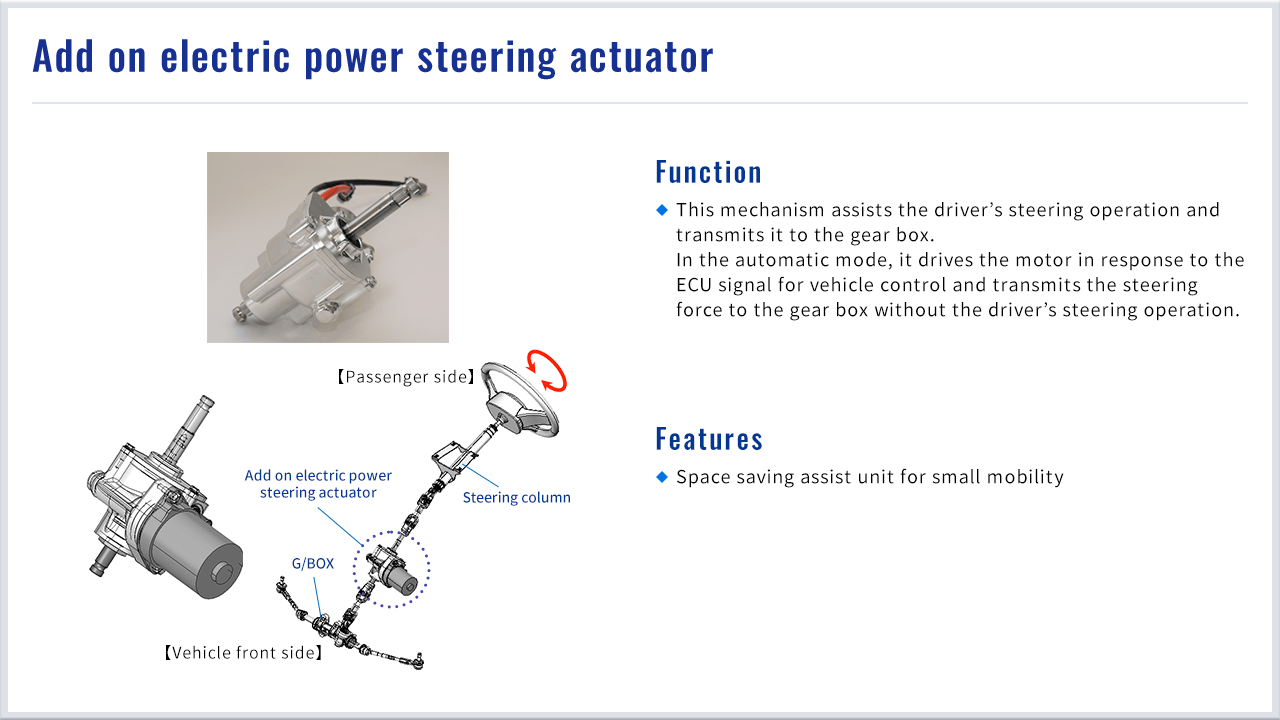 Add on electric power steering actuator